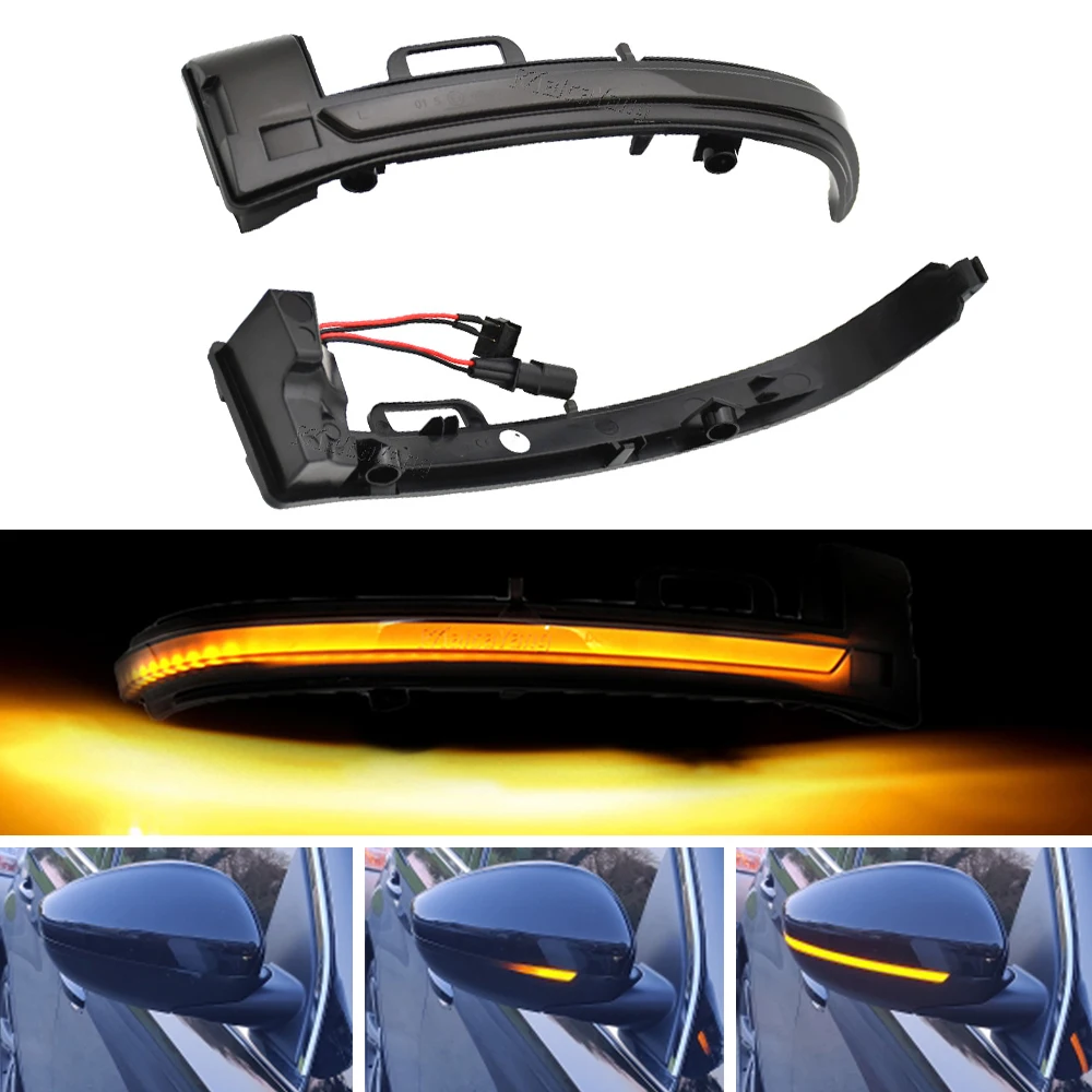 

Turn Signal Lamp Dynamic Side Mirror Blinker Light Flowing Amber LED Car Styling FOR Peugeot 308 2013-2019