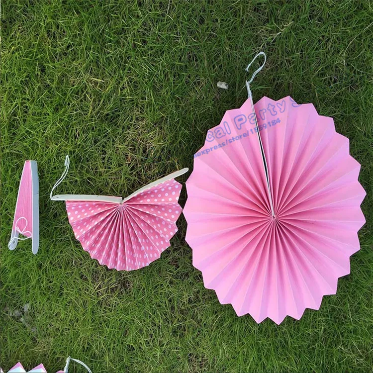 Оптовая продажа 10 комплектов (60 шт.) детские розовые веера для вечеринок розочки
