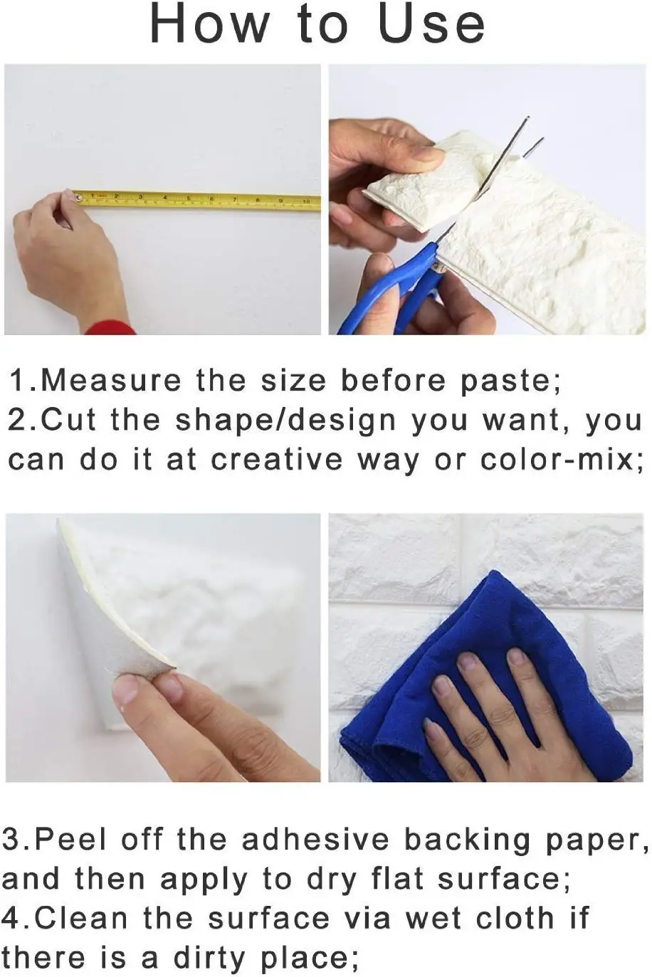 70*77 см хит продаж 3D обои из ПЭ пены DIY настенные наклейки Настенный декор