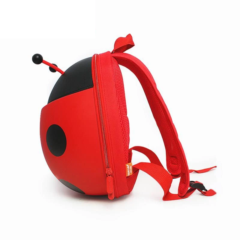 Cute Ladybird Kids Toddler Backpack with Safety Leash 3D Cartoon Ladybug Children School Bags Anti-lost for Boys Girls |