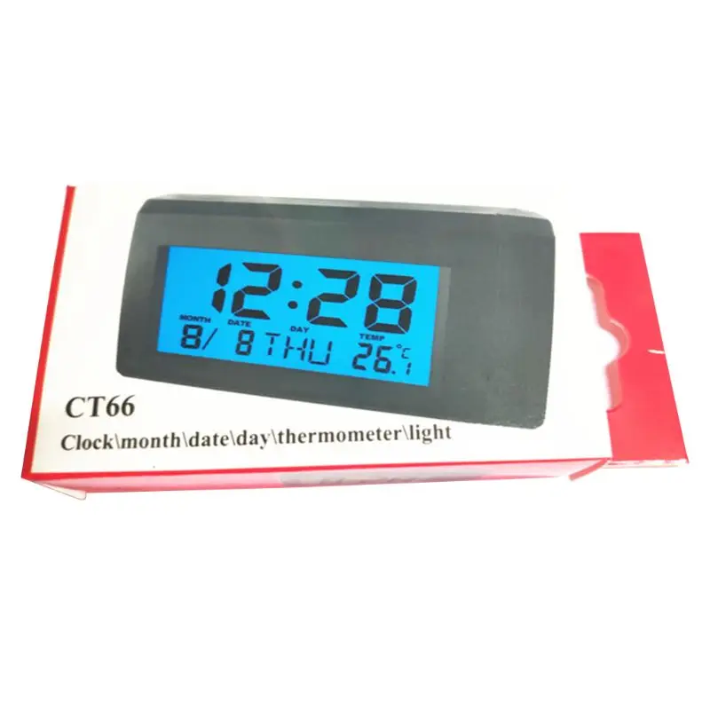 

Car Thermometer With Backlight Function Digital Clock Car Indoor Temperature A0NE