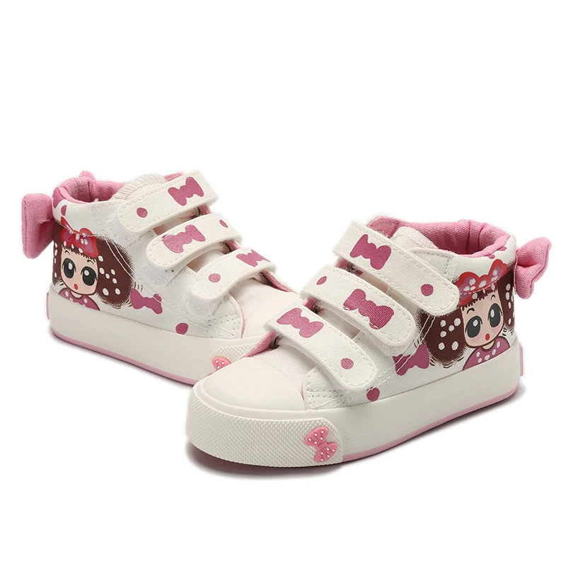 

Children Casual Shoes Children Sneakers Bowknot Baby Girls Princess Shoes Denim Kids Sneakers Polka Dot Flat Boots for Girls