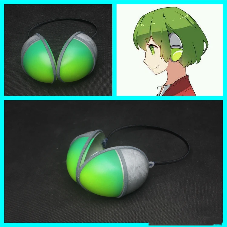 Парик для косплея из аниме Берил и сапфир зеленая гарнитура робота реквизит на