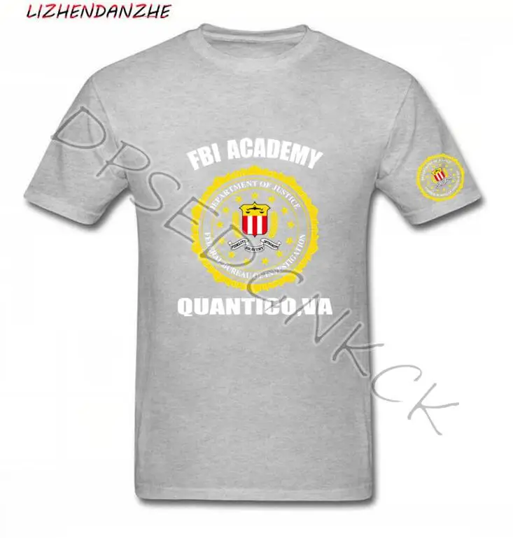 Мужская футболка с принтом ФБР Академия количеко ва полиция Соединенных Штатов