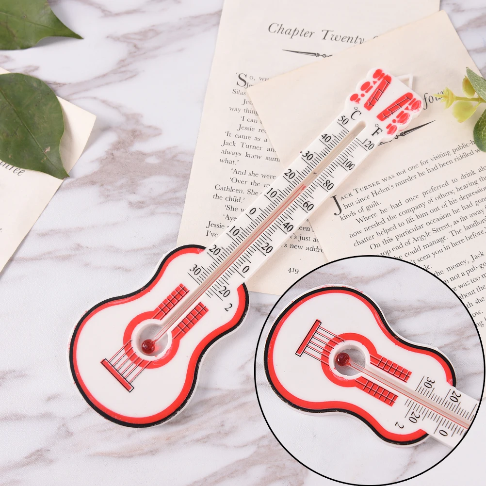

Creative 1pc Guitar Shape Window Wall Thermometer Home Thermometer Temperature Wall Greenhouse Office Garden Indoor Outdoor