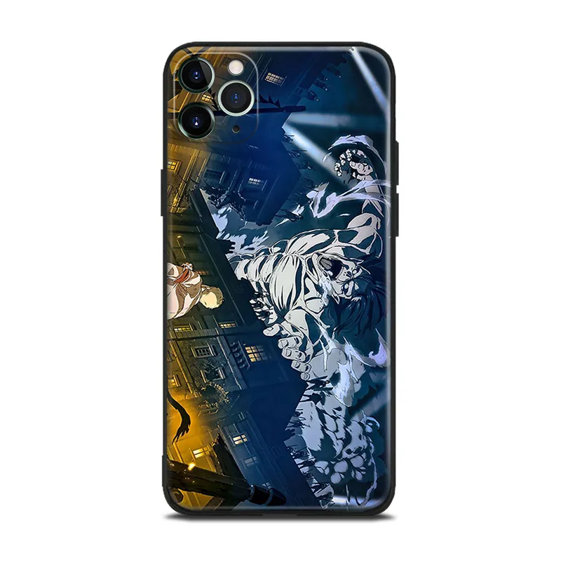 attack on titan season 4 anime silicone phone case for iphone se 6 6s 7 8 plus x xr xs 11 12 mini pro max glass cover shell free global shipping