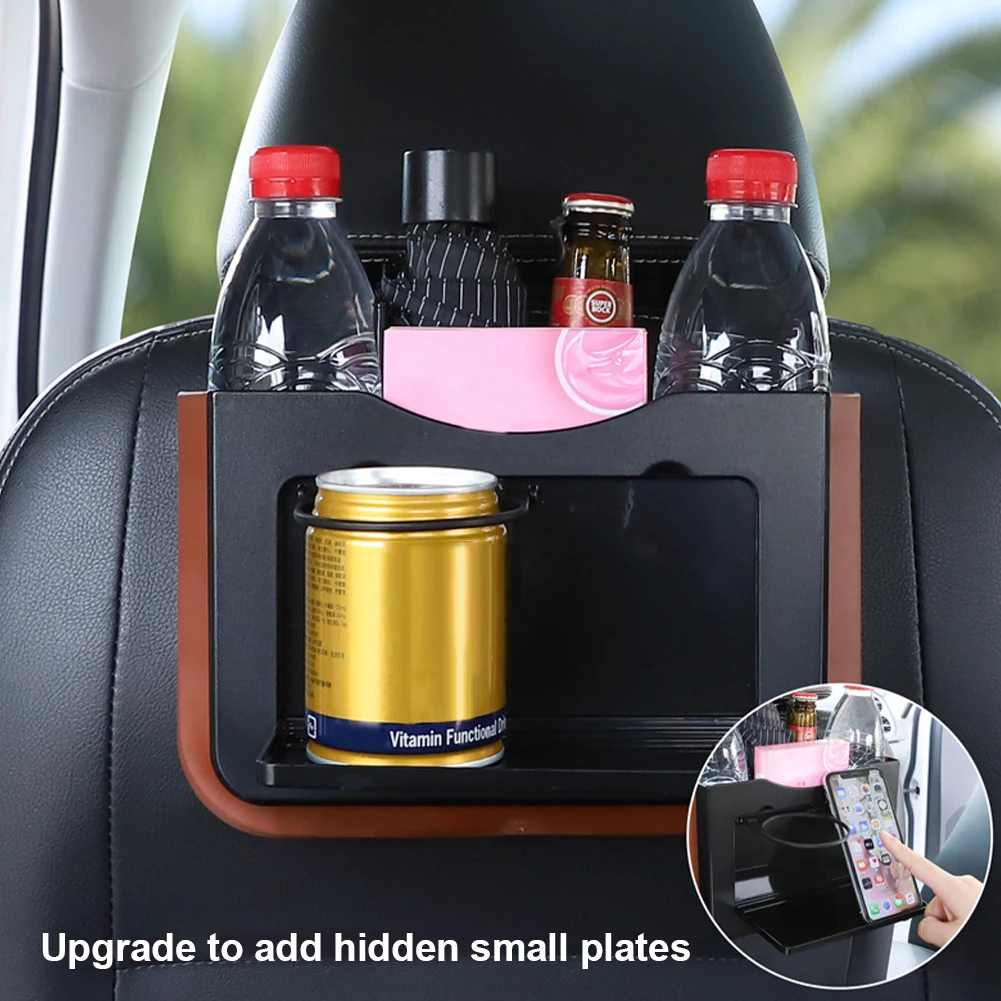 

Sale Upgraded Car Trash Can Seatback Organizer Expandable Waterproof Hanging Back Seat Trash Bin Storage Bag Headrest Intallatio