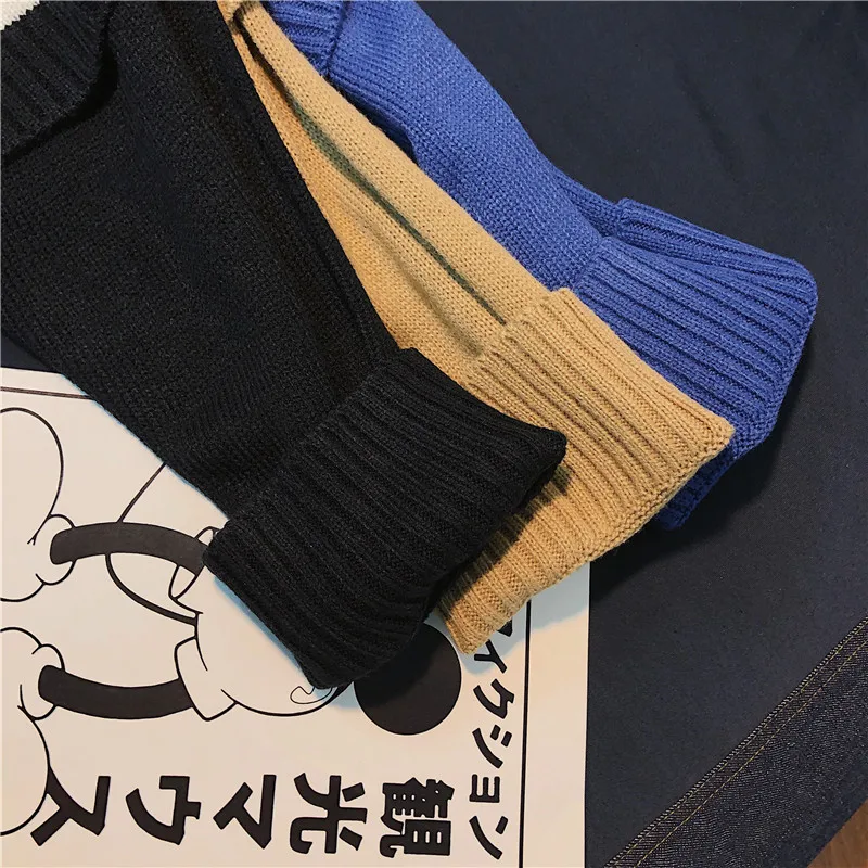 LAPPSTER Men Harajuku Oversized Sweater Fall Pullover Man Fake Two Pieces Streetwear Sweater Korean Fashion Striped Clothes
