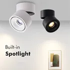 Светодиодный светильник поверхностного монтажа Крытый светодиодный потолочный светильник 360  вращающийся и складной Светодиодный точечный светильник 7 Вт 10 Вт 12 Вт 15 Вт AC110V 220 В