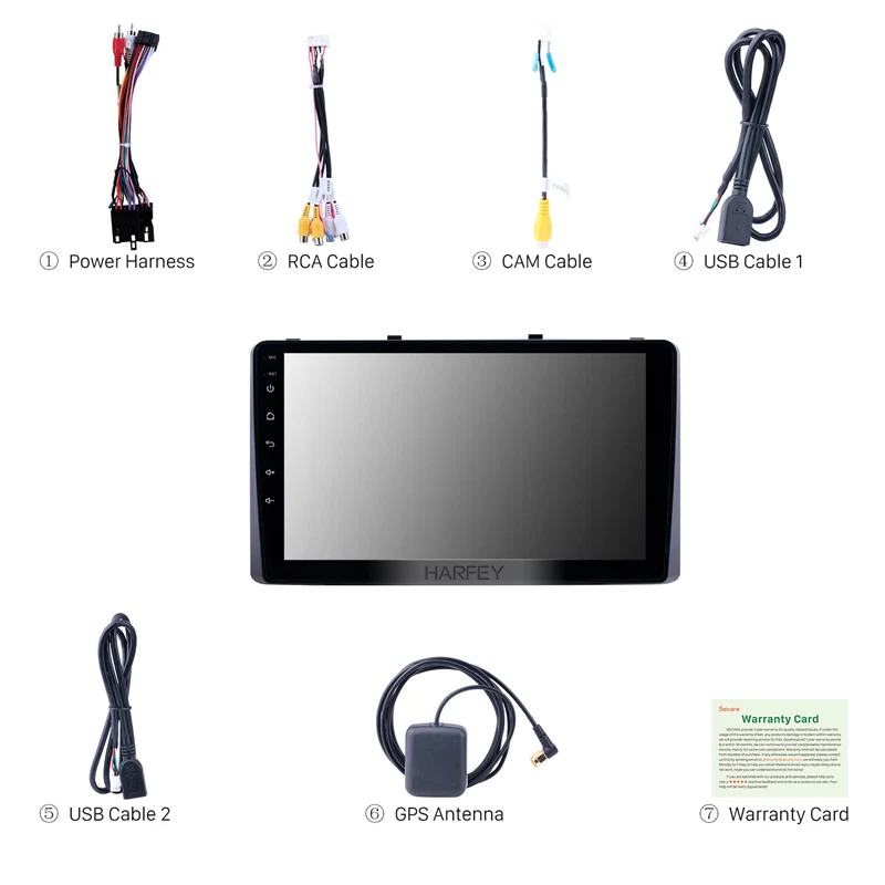 Автомобильный мультимедийный плеер Harfey 9 дюймов GPS Android 8 1 радио для 2010-2019 Kia Carnival с