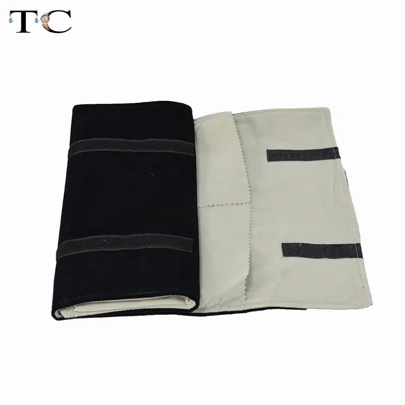 Шкатулка для ювелирных украшений из ткани черный бархатный органайзер хранения