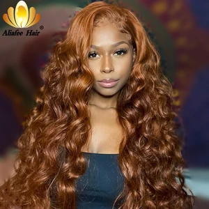 Парик Aliafee со светлыми свободными волнами, фронтальный, 13x4, кудрявые, 30 дюймов, из человеческих волос, предварительно выщипанный, без повреждений, для чернокожих женщин