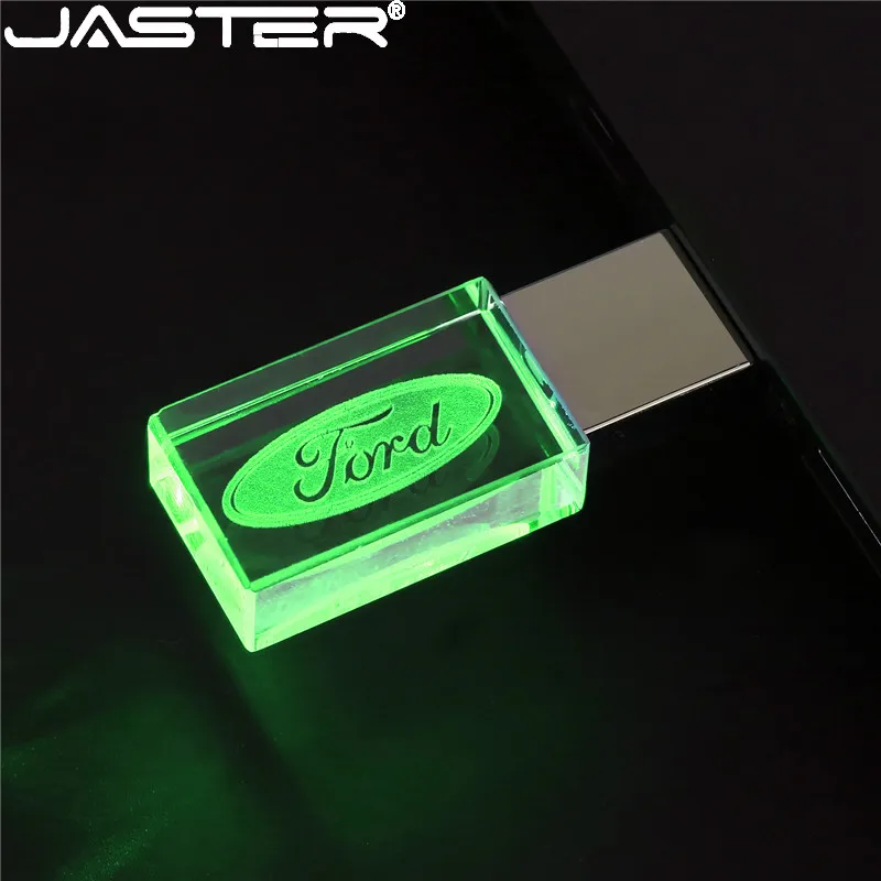 JASTER Ford crystal + металлический USB флеш накопитель Флешка 4 ГБ 8 16 32 64 Гб 128 Внешняя карта
