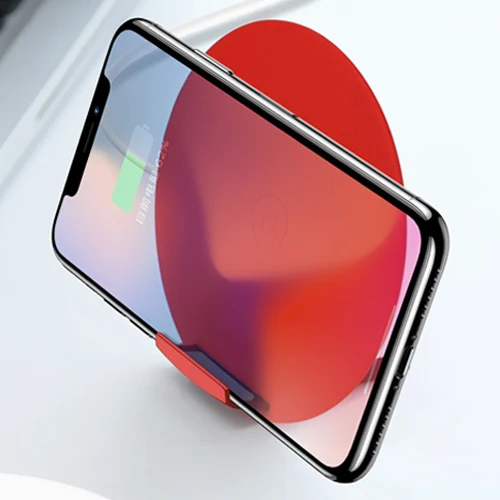 Luxury Red 10 Вт Qi Беспроводное зарядное устройство для iPhone X XS Max XR 8 plus, USAMS Беспроводная зарядная площадка Быстрая зарядка для samsung S8 S9 plus note 9 8 s7 - Тип штекера: Luxury Red