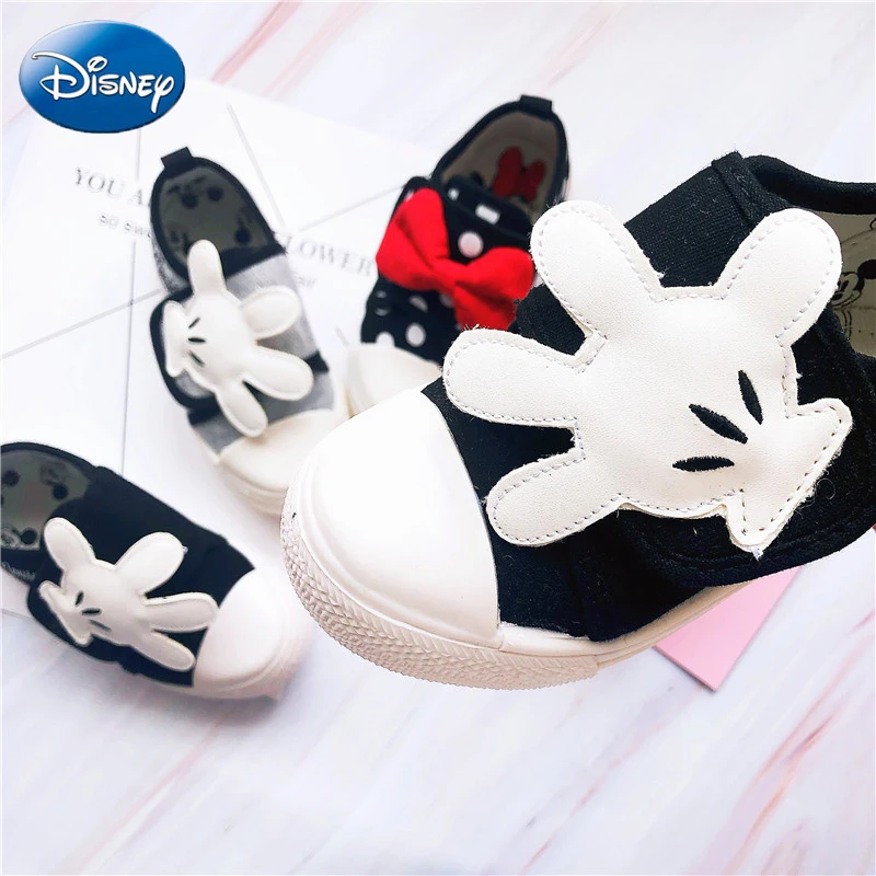 Новинка повседневная обувь для девочек с изображением Диснея парусиновая