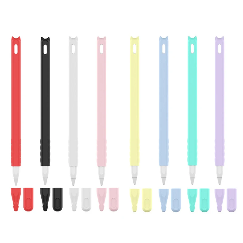 

Мягкий силиконовый чехол для Apple Pencil 2-го поколения, защитный чехол для IPad Pencil 2 с наконечником, защитный чехол для сенсорного стилуса