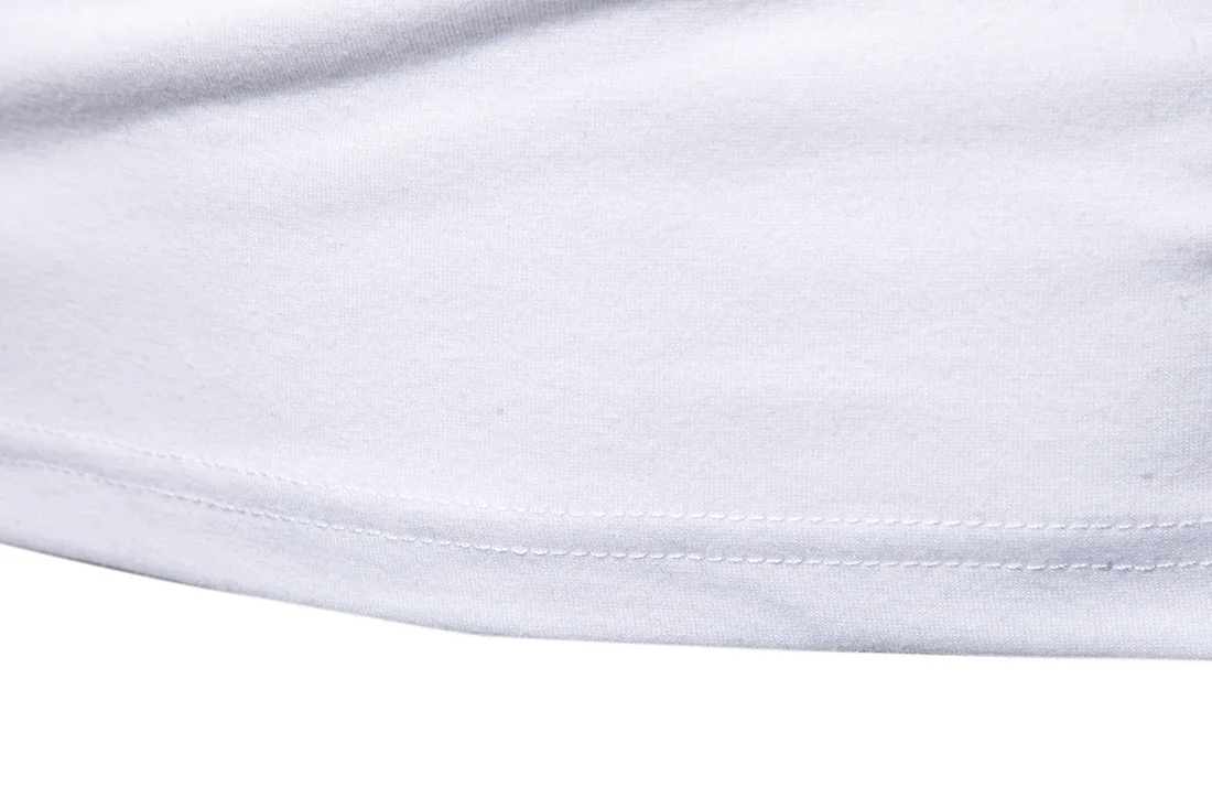 Drop Shipping New Fashion Long Sleeve T Shirt Men Casual Embroidery Slim Fit Men's Tees Solid Turn-down Collar T-Shirts Men