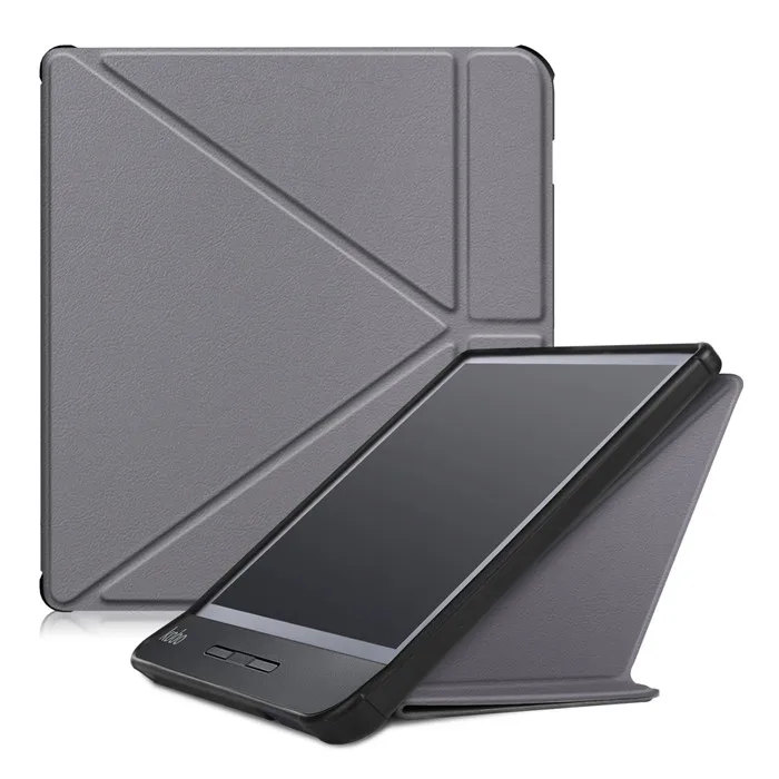 gray Чехол GLIGLE auto-sleep/wake для KOBO Libra H2O чехол для электронной книги чехол для KOBO N873+ стилус+ пленка для экрана - Цвет: gray