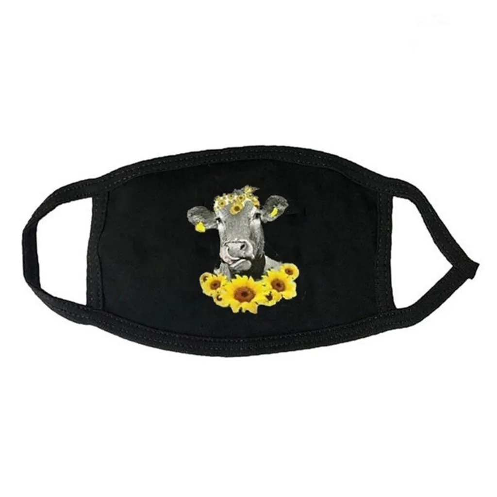 

Adult Protective Mask Cartoon Floral Printed Spring Summer Thin Breathable Washable Earloop mascarilla reutilizable Dustproof