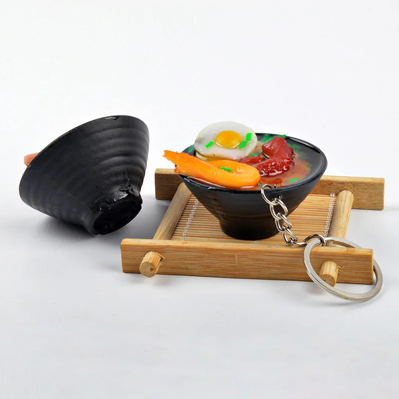 2020 Имитация пищевых брелоков НОВАЯ лапша брелок китайский синий и белый фарфор