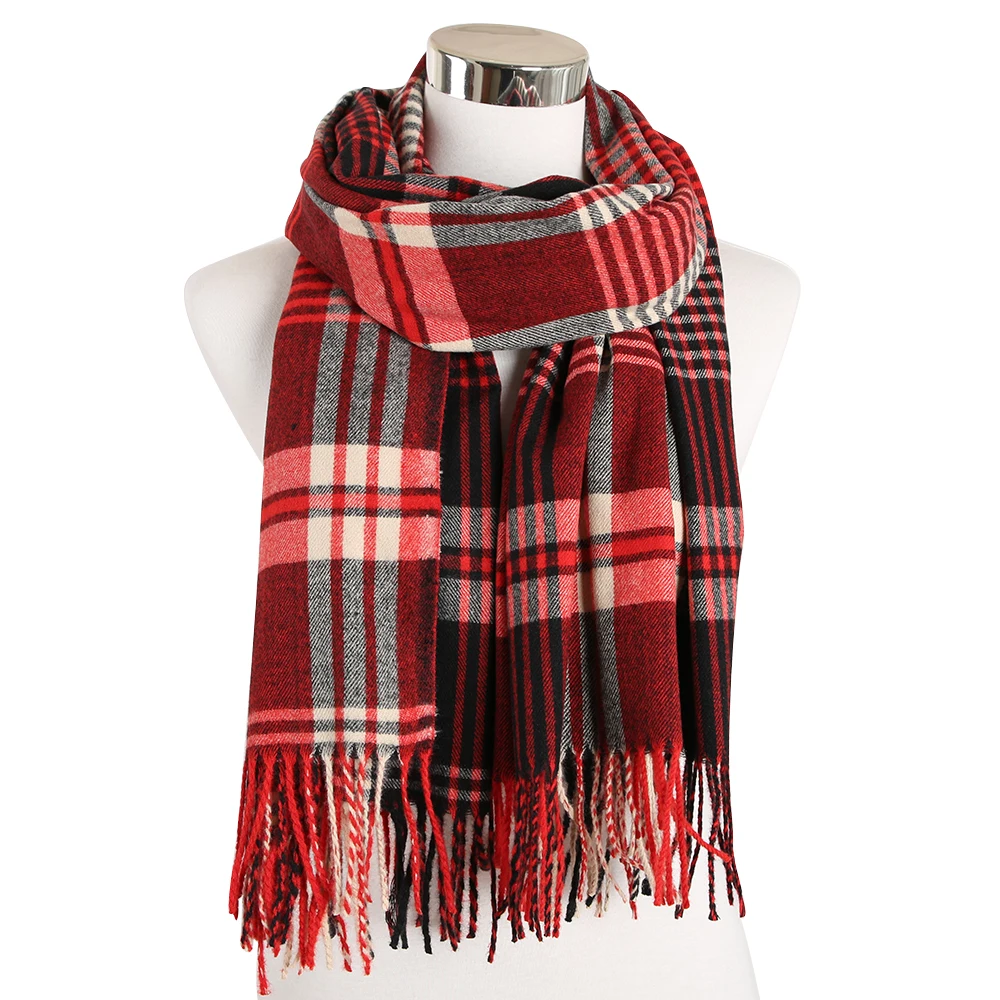 FOXMOTHER, новинка, Foulard Femme, кашемировые шарфы с кисточками, шотландская шаль, зимний шарф, Женский клетчатый шарф, Женский Мужской пашмины