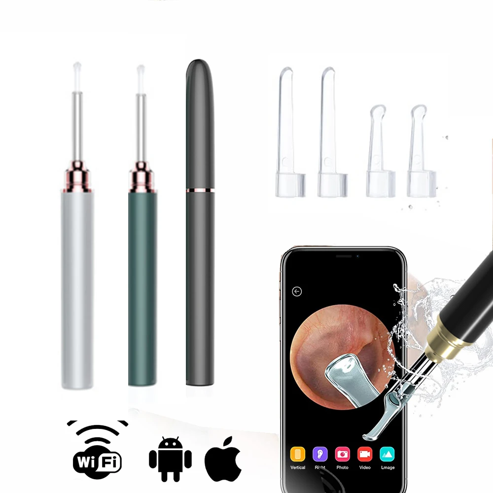 Беспроводной Wi-Fi-наушник отоскоп 3 5 мм мини-камера Бороскоп светящийся