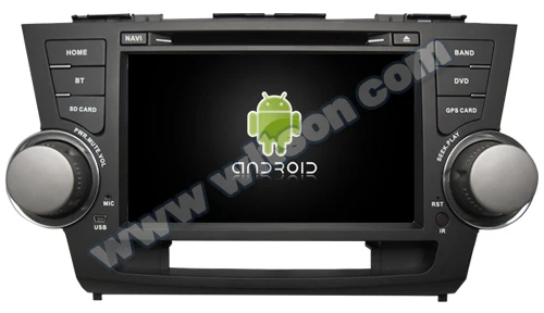 8 &quotAndroid 10 OS автомобильный DVD Мультимедийная навигация gps радио для Toyota Highlander 2007 2013
