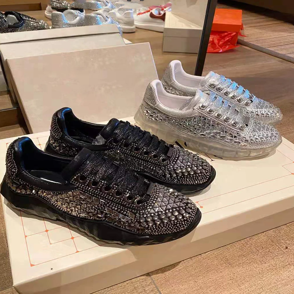

COZOKFashion женские Стразы; Женская брендовая обувь; Спортивная обувь; Женская обувь с блестками женские ботинки на шнуровке; Повседневная обувь...