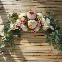 artificial wreath door threshold flower diy wedding home living room party pendant wall decor christmas garland gift rose peony