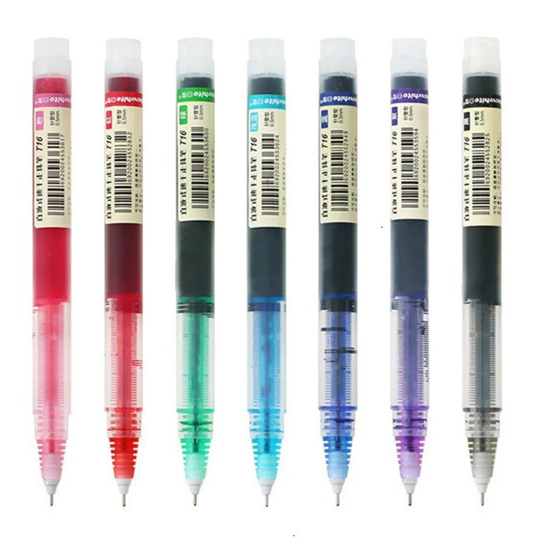 Красочные прямые жидкие гелевые ручки художественный шрифт креативный нойтер