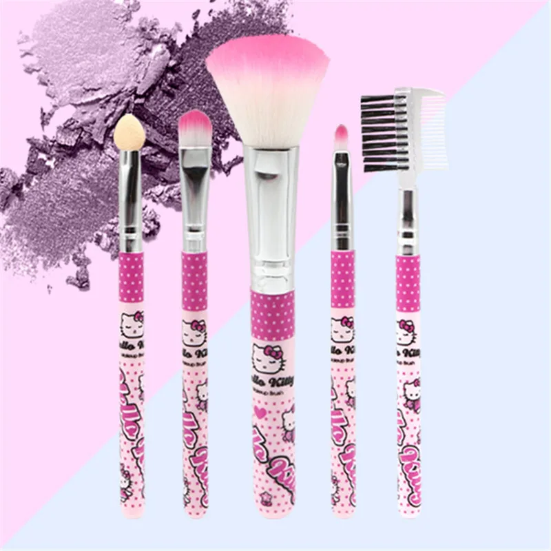 Здравствуйте милый кот Кисточки для макияжа Набор мини коробка портативный