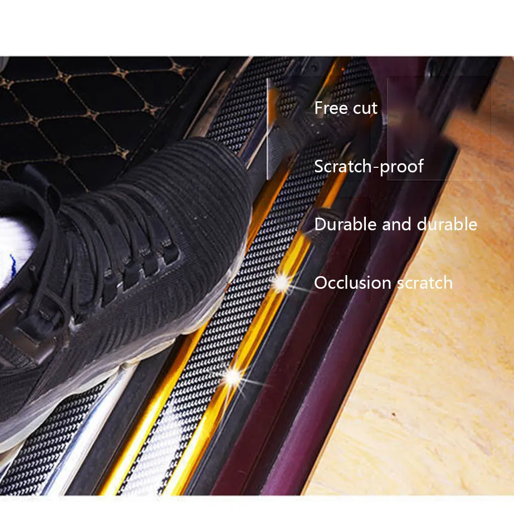 

Car Stickers Carbon Fiber Rubber Styling Door Sill Protector Goods For KIA Toyota BMW Audi Mazda Ford Hyundai Accessories