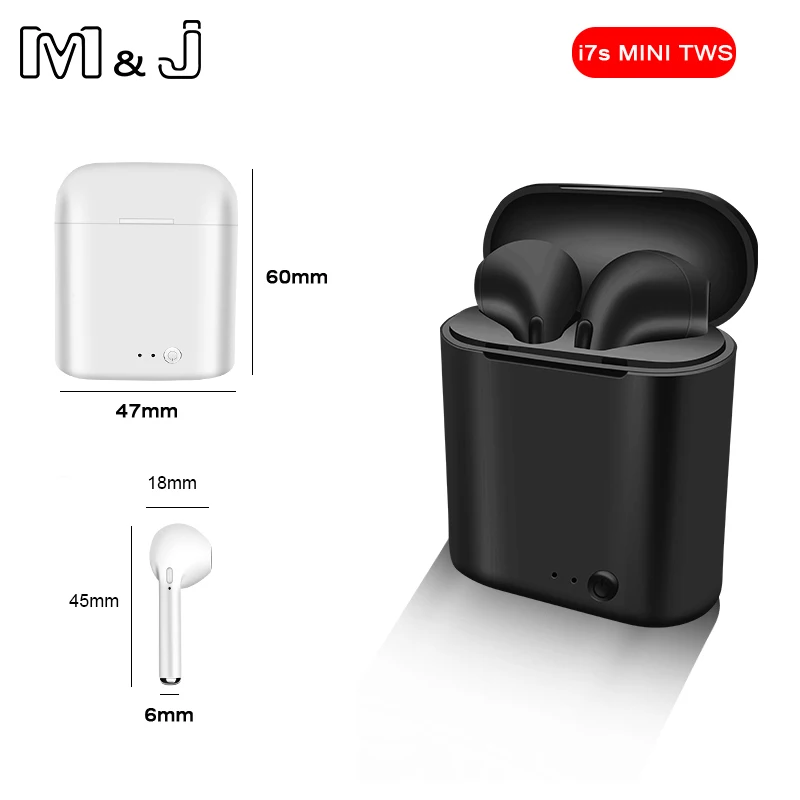 Беспроводные наушники Mini i7s TWS спортивные Bluetooth гарнитура с микрофоном для Iphone Xiaomi