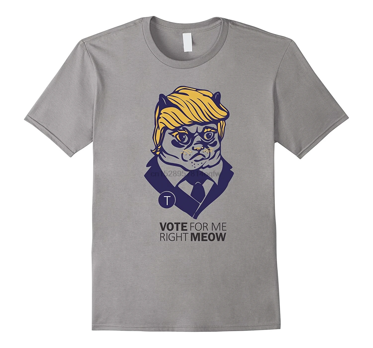 Мужская футболка Дональд Трамп голосует за меня правые мяу забавная Футболка РТ
