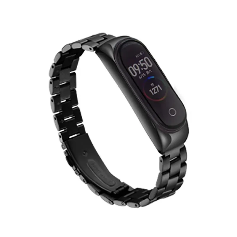 Ремешок из нержавеющей стали для Xiaomi Mi Band 5 сменные спортивные ремешки