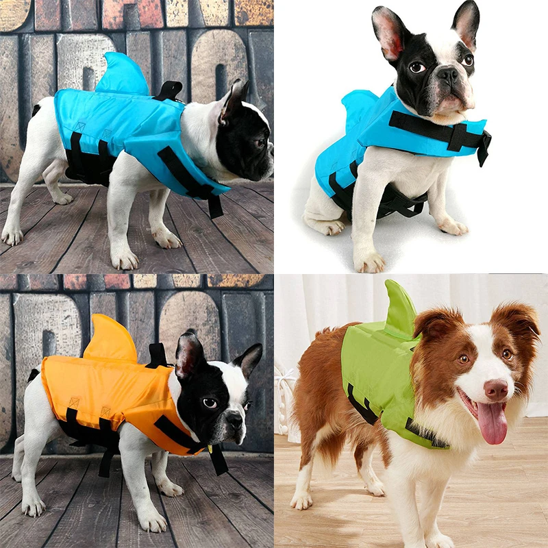 

Shark Pet Life Jacket Dogs Swimwear Dog Clothes Pets Swimming Suit Summer Dog Life Vest