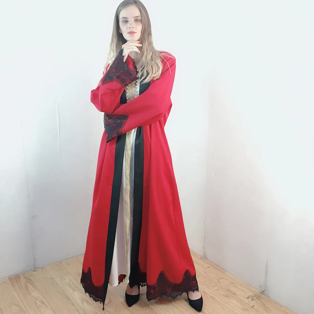 Абайе мусульманское кимоно Арабский Дубай Турция Кафтан марокаин Малайзия