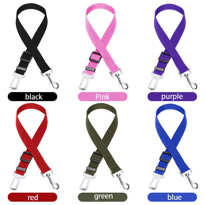 

1 PC Pet Car Safety Belt Nylon Pets Dog Cat Seat Lead Leash Harness for Puppy Kitten Vehicle Security Leash 70cm Adjustable