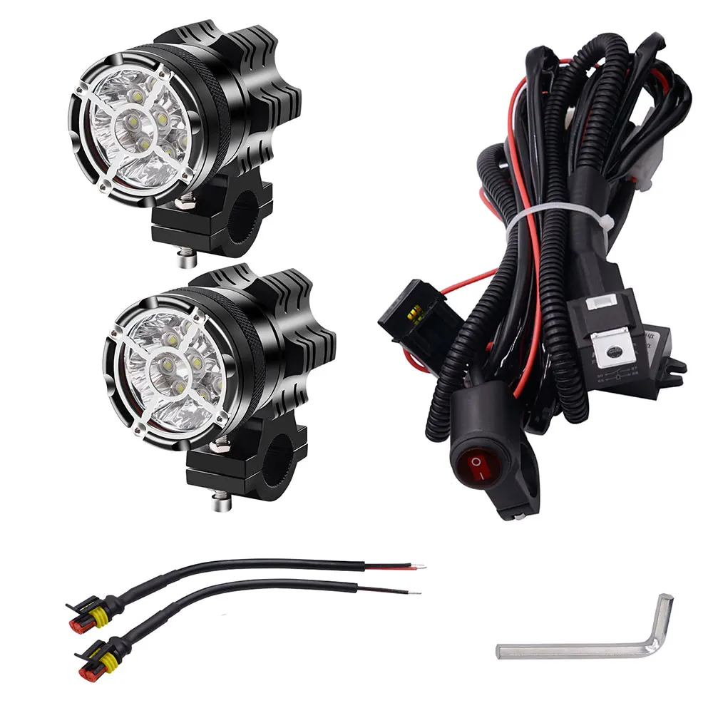 

Motorcycle Led Headlight 6LED 14000lm 6000K Waterproof Driving Spot Fog Lights External MOTO Accessories bulb 12V For Handa