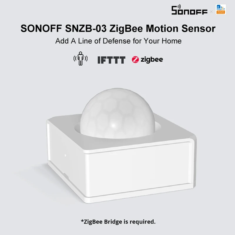 

1/2/3/4/5/8/10 Pcs SONOFF Zigbee Bridge SNZB-03 Smart Home Device Work With Alexa Amazon Google Home EWeLink APP IFTTT Dropshipp