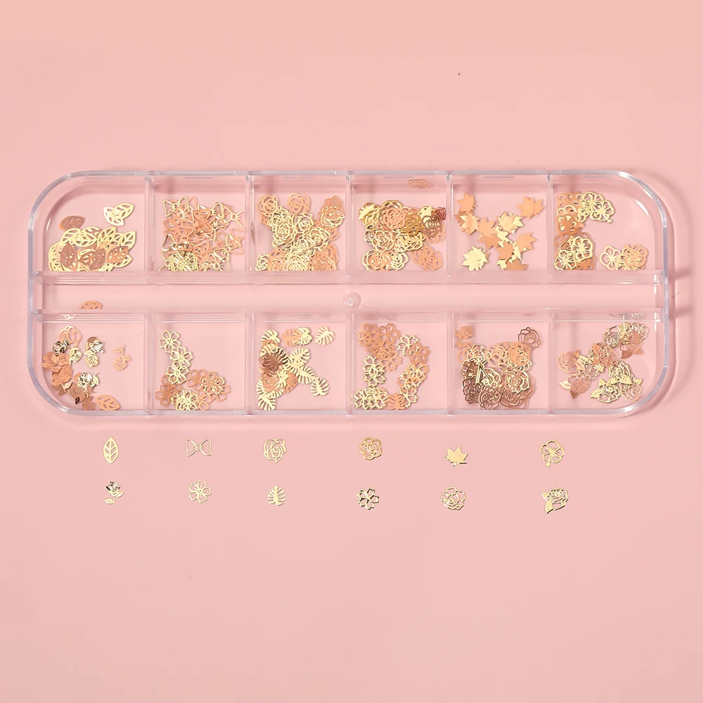 

12 ячеек Гибридный Снежинка ультратонкий Блестящий компьютерный планшет полый 3D гель полированный слайдер украшение для ногтей аксессуары ...