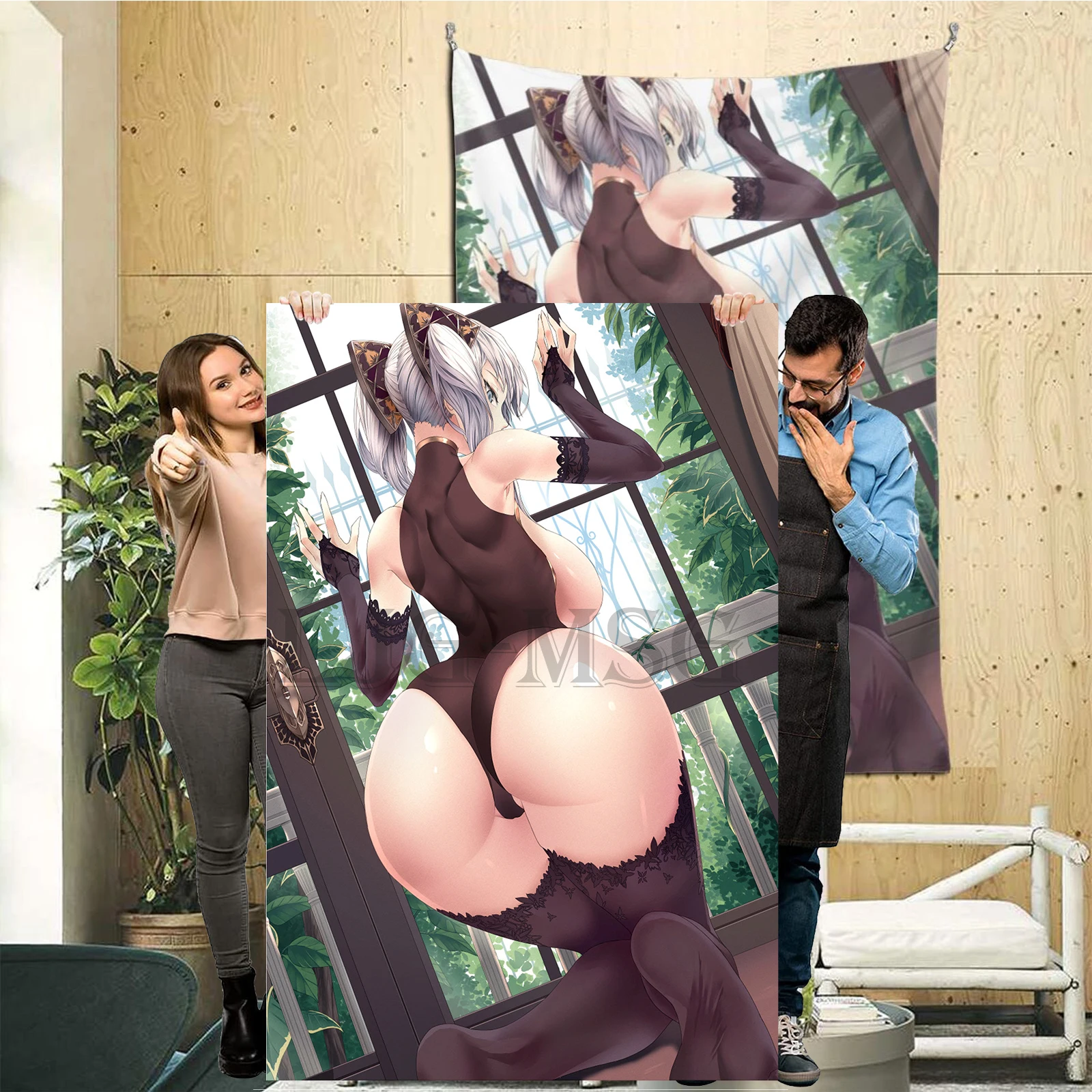 

Hentai Anime Poster Tapestry Animation Room Decor Pixiv Artist CG Wall Decor Exhentai Sexy Adult Doujin Illustration Decoration