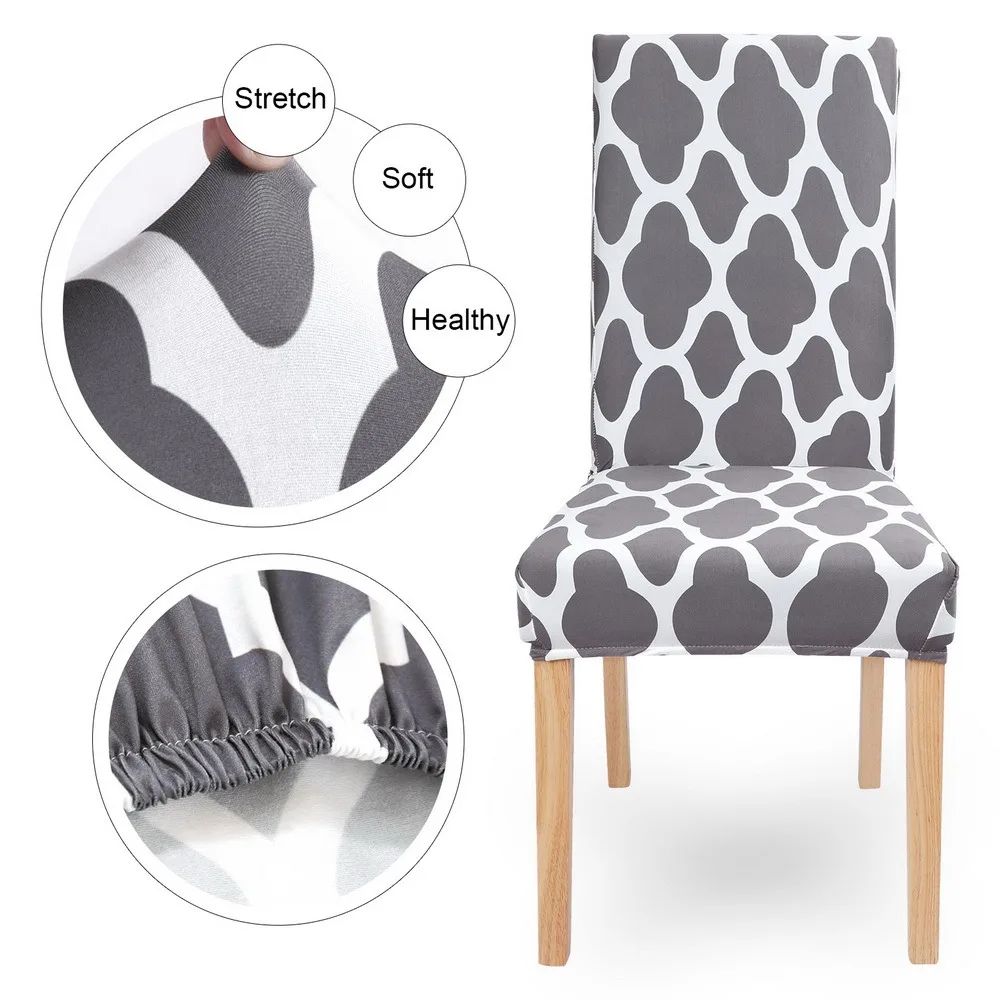 Обеденные аксессуары пасторальный принт Современные чехлы мебель спандекс