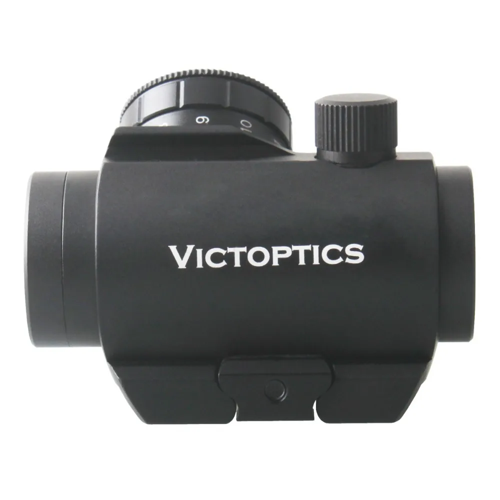 VictOptics 1x22 дешевый Красный точечный прицел с подъемником Пикатинни 21 мм Крепление 11 уровней интенсивность точки Охота страйкбол