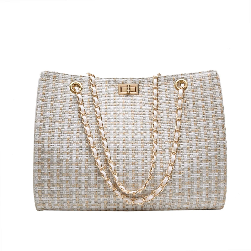 Роскошные женские Сумки Дизайнерская холщовая вязаная сумка на плечо Модные