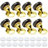 hot 8 set golden speaker spikes speaker stands subwoofer cd audio amplifier turntable isolation stand feet cone base pads