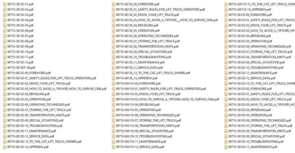 Полный сервис для вилочного погрузчика-инструкции по деталям DVD 38 ГБ PDF cat |