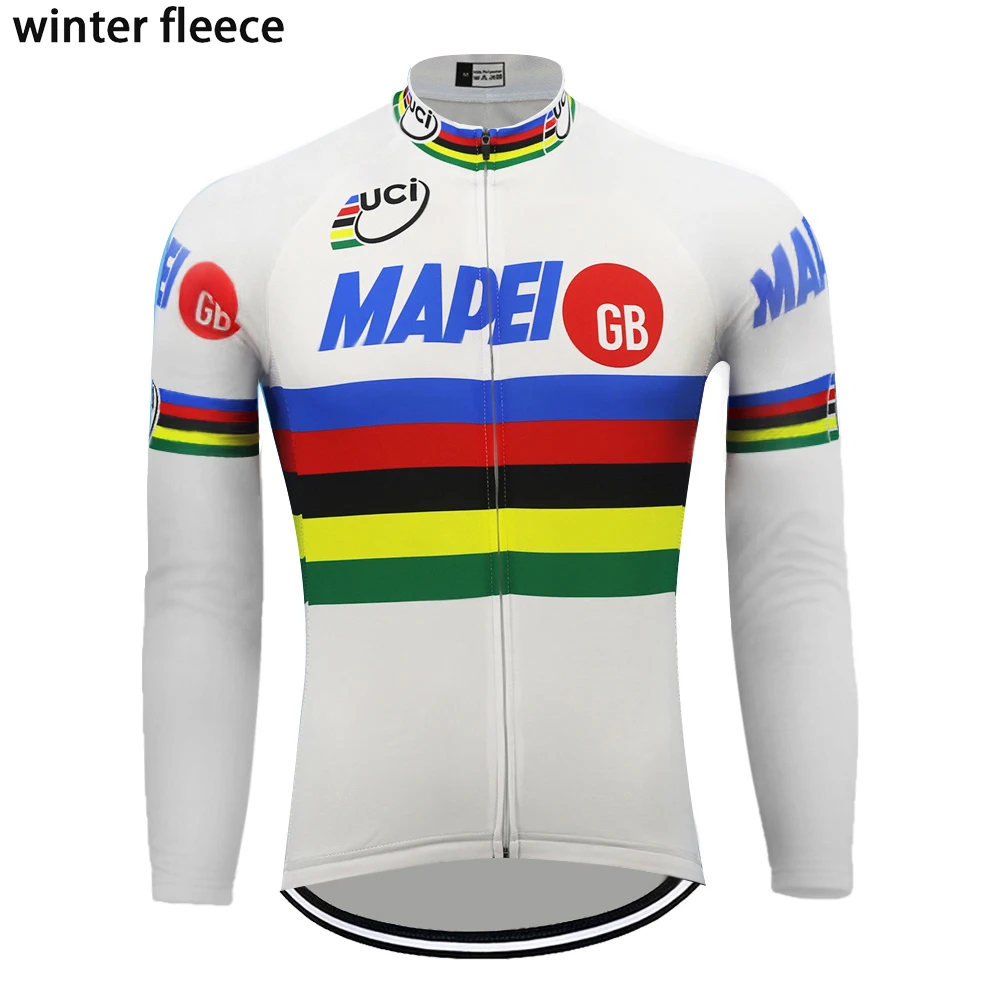 Mapei велокофты Зимние флисовые и без флиса мужские с длинным рукавом Теплые Одежда для велоспорта Майо ciclismo mtb