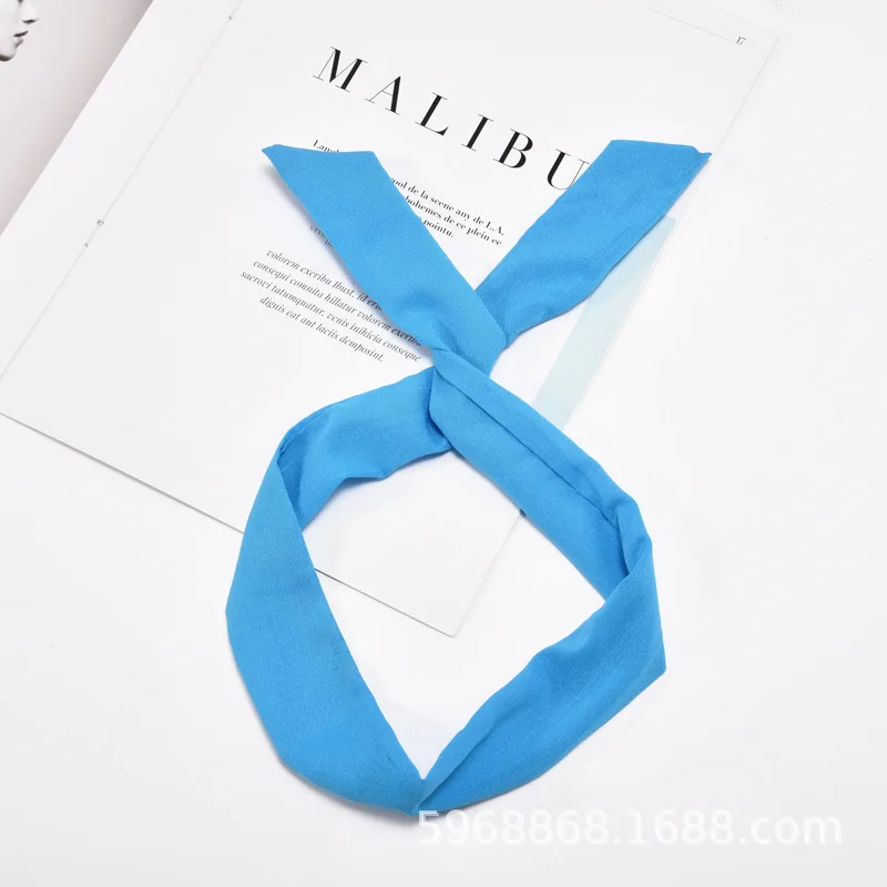Light blue New Mickey Ears Headband Cartoon Minnie ears christmas Headband Bow Modeling Girl Hair Accessories Birthday Party Celebration - Цвет: Light blue