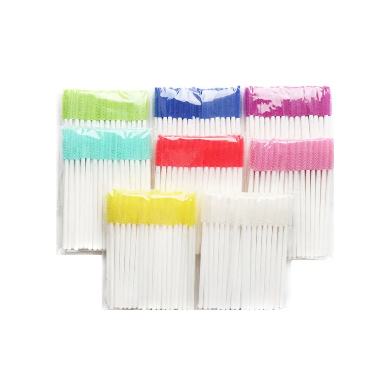 

100 шт./лот цветные кисти для макияжа, одноразовая кисть для наращивания ресниц, кисть для туши, инструменты для макияжа, косметический набор, ...